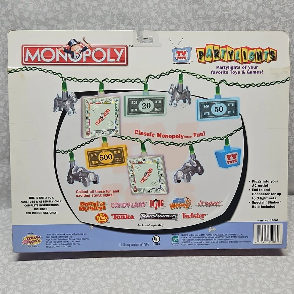 10 Piece Monopoly String Party Lights